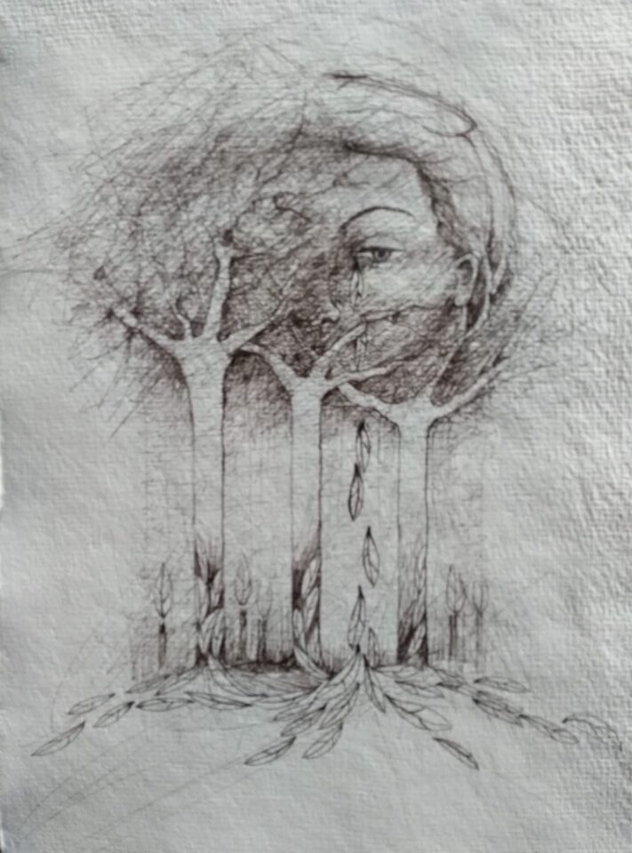 Zeichnung Aus der Serie Der Wald 5