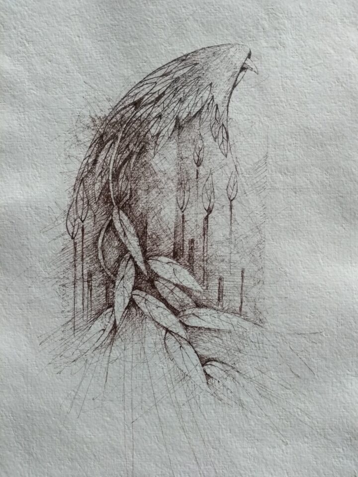 Zeichnung Aus der Serie Der Wald 6