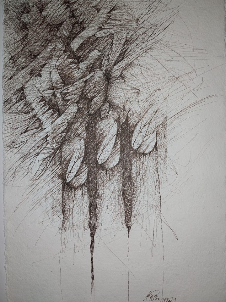 Zeichnung aus der Serie Der Wald 8