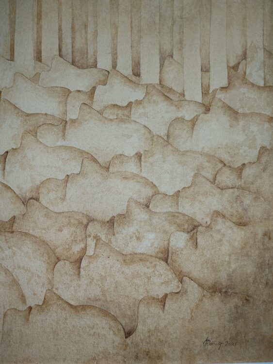 Aquarell Wald im Kopf 3